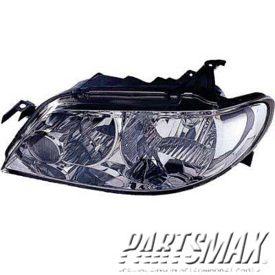 2518 | 2002-2003 MAZDA PROTEGE5 LT Headlamp lens/housing 4dr hatchback; w/aluminum bezel | MA2518106|BN5V510L0C