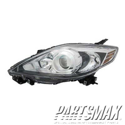 1171 | 2008-2009 MAZDA 5 LT Headlamp lens/housing Halogen; w/Black Bezel | MA2518128|CE51510L0C