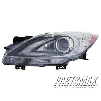 2518 | 2010-2011 MAZDA 3 LT Headlamp lens/housing Sedan; HID; w/o Auto Level Control; w/o DRL | MA2518152|BBM551041M