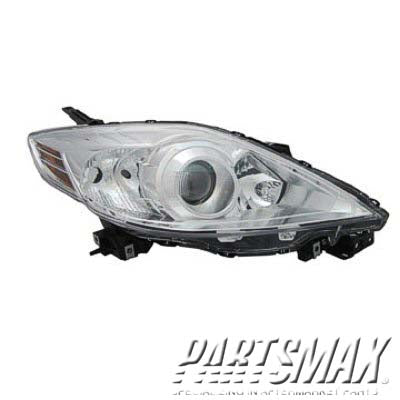 2519 | 2008-2010 MAZDA 5 RT Headlamp lens/housing Halogen; w/Chrome Bezel | MA2519124|CE50510K0C
