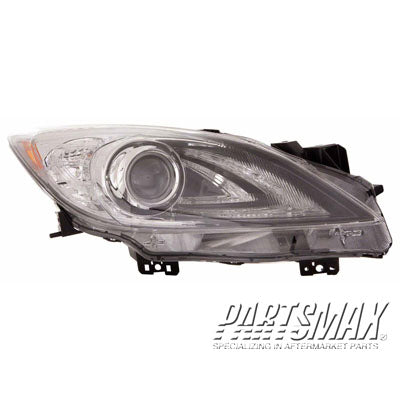 2519 | 2010-2011 MAZDA 3 RT Headlamp lens/housing Sedan; HID; w/o Auto Level Control; w/o DRL | MA2519152|BBM551031M