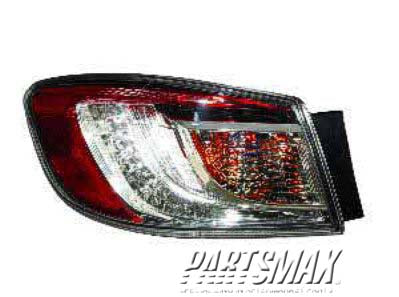 2800 | 2010-2013 MAZDA 3 LT Taillamp assy Sedan; LED Type | MA2800146|BBM551160G