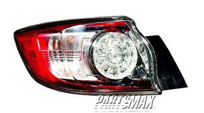 2800 | 2010-2013 MAZDA 3 LT Taillamp assy H/B; LED Type | MA2800148|BBN851160D