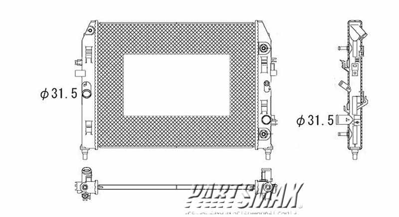 3010 | 2006-2015 MAZDA MX-5 MIATA Radiator assembly w/auto trans | MA3010219|LFG115200E
