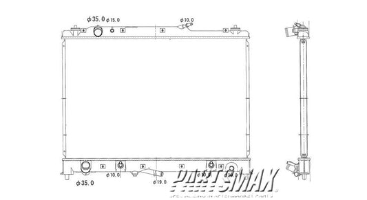 3010 | 2007-2015 MAZDA CX-9 Radiator assembly w/3.5L engine; w/auto trans; w/towing package; heavy duty | MA3010223|CY0315200F