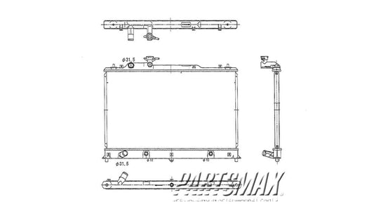 3010 | 2007-2009 MAZDA CX-7 Radiator assembly  | MA3010225|L33L15200