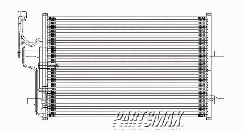 3030 | 2004-2009 MAZDA 3 Air conditioning condenser includes receiver drier | MA3030149|BP4K61480D