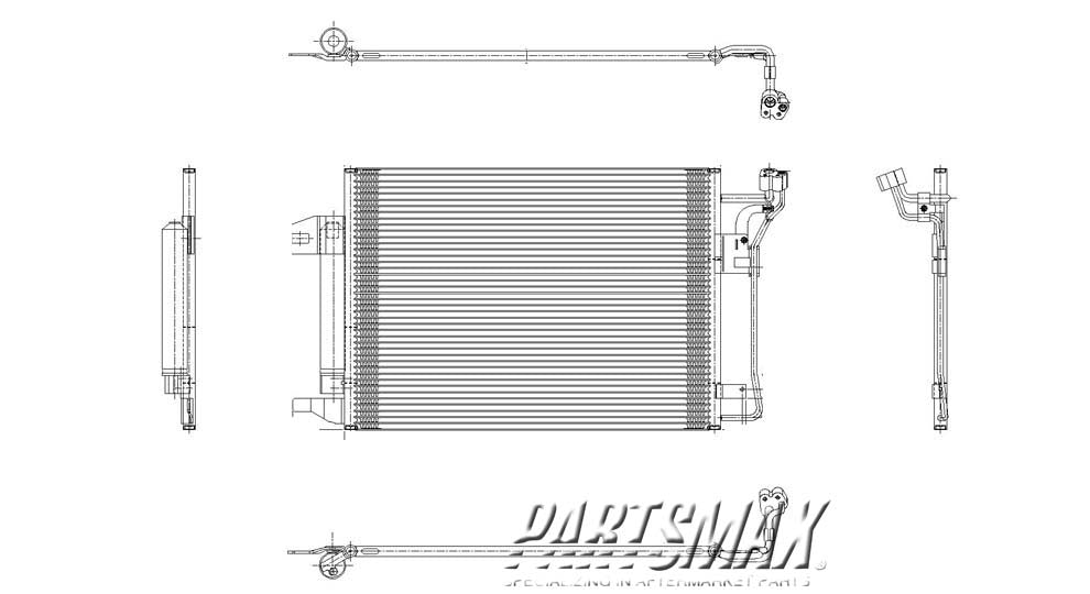 3030 | 2009-2010 MAZDA 6 Air conditioning condenser | MA3030154|GS3L61480B