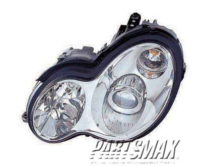 2502 | 2001-2004 MERCEDES-BENZ C240 LT Headlamp assy composite 4dr sedan/4dr wagon; w/Bi-Xenon lamps | MB2502121|2038204161