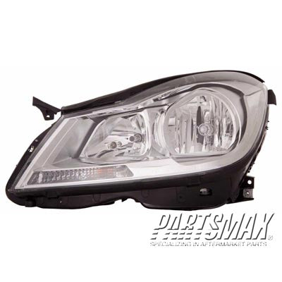 2502 | 2012-2014 MERCEDES-BENZ C250 LT Headlamp assy composite W204; Sedan; w/o Cornering Lamps; Chrome | MB2502187|2048205359