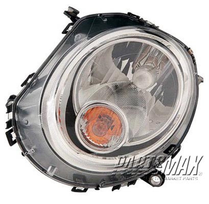 2502 | 2009-2015 MINI COOPER LT Headlamp assy composite S; Conv; Halogen; White Indicator | MC2502107|63122751875
