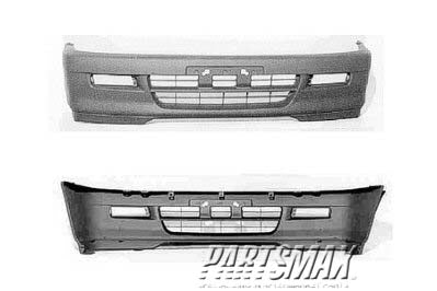 1000 | 1997-1999 MITSUBISHI MONTERO SPORT Front bumper cover w/o fender flares; w/o fog lamps | MI1000264|MR325887