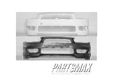 1000 | 2008-2015 MITSUBISHI LANCER Front bumper cover GTS|SE; w/Air Dam Holes; prime | MI1000319|6400B914