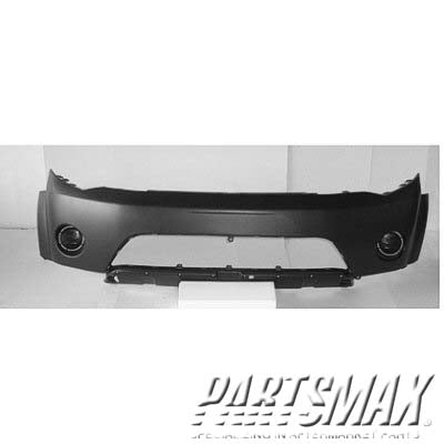 250 | 2007-2009 MITSUBISHI OUTLANDER Front bumper cover Pre-Notched Fog Lamp Opening; prime | MI1000322|6400B824