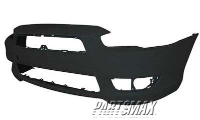 250 | 2008-2015 MITSUBISHI LANCER Front bumper cover DE|ES; w/o Air Dam Holes; prime | MI1000324|6400D172