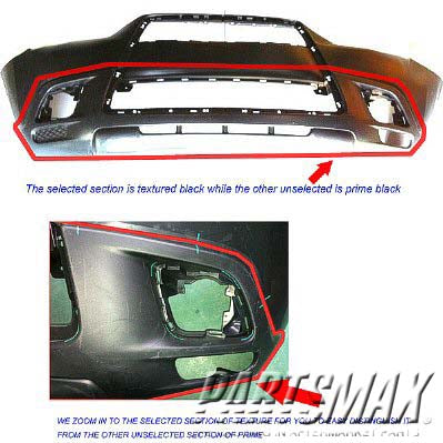 1000 | 2011-2012 MITSUBISHI OUTLANDER SPORT Front bumper cover | MI1000331|6400D427