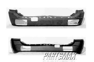2430 | 1997-1999 MITSUBISHI MONTERO SPORT Rear bumper cover w/spare tire carrier; prime | MI1100252|MR325889