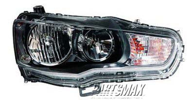 2503 | 2009-2017 MITSUBISHI LANCER RT Headlamp assy composite Halogen; From 11-2-08 | MI2503158|8301C362