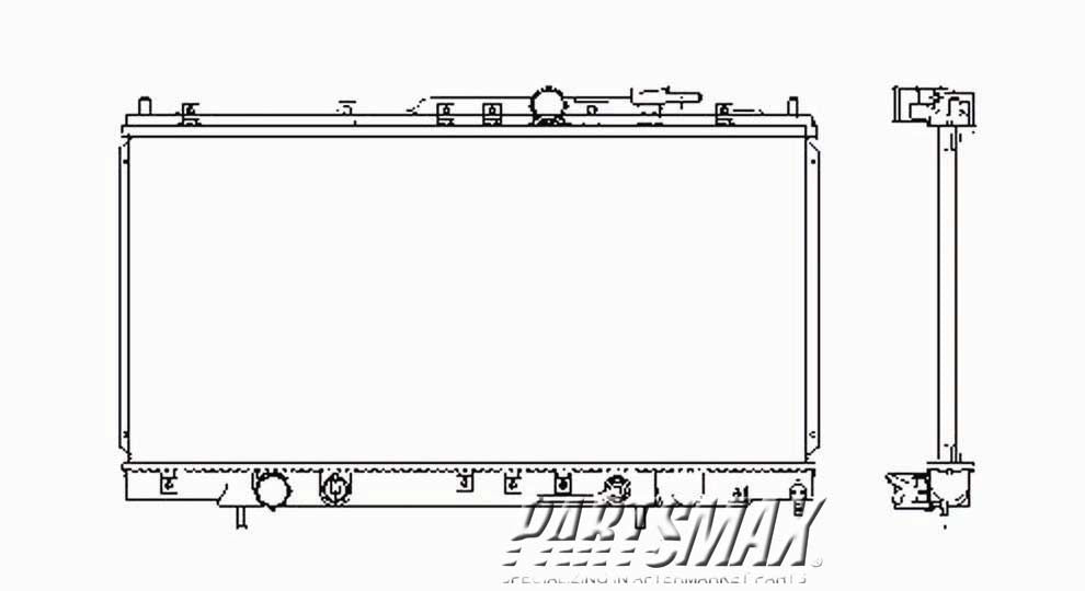3010 | 2001-2005 MITSUBISHI ECLIPSE Radiator assembly w/4 cyl engine; w/auto trans | MI3010150|MZ690917
