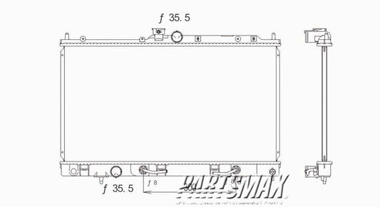 3010 | 2002-2007 MITSUBISHI LANCER Radiator assembly w/2.0L engine; w/auto trans; except Evolution | MI3010194|MZ690911