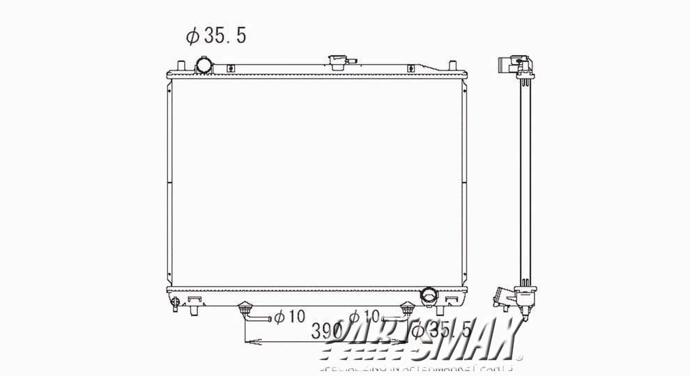 2870 | 2003-2006 MITSUBISHI MONTERO Radiator assembly all | MI3010197|MR993037