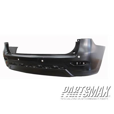 2430 | 2013-2016 NISSAN PATHFINDER Rear bumper cover w/Object Sensors; w/o Towing Hitch; Textured Lower; prime | NI1100290|850223KA1H