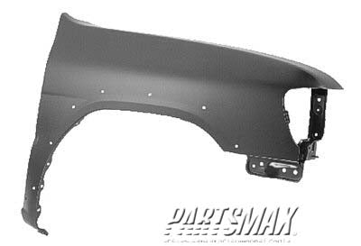 1241 | 1999-2002 NISSAN PATHFINDER RT Front fender assy LE; from 12/98; w/flare; w/side guard molding | NI1241173|F31002W635