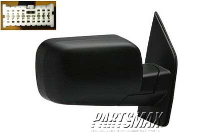 1710 | 2008-2013 NISSAN TITAN RT Mirror outside rear view PRO-4X; Power; Heated; w/Memory; w/o Big Tow Pkg; w/Textured Cover; assy | NI1321214|96301ZR60A