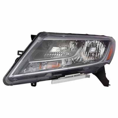 2502 | 2013-2016 NISSAN PATHFINDER LT Headlamp assy composite Halogen; Black Bezel; Chrome Trim | NI2502221|260603KA0B