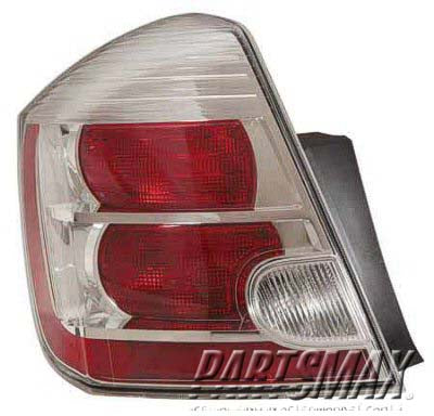 2800 | 2010-2012 NISSAN SENTRA LT Taillamp assy BASE|S|SL | NI2800187|26555ZT50A