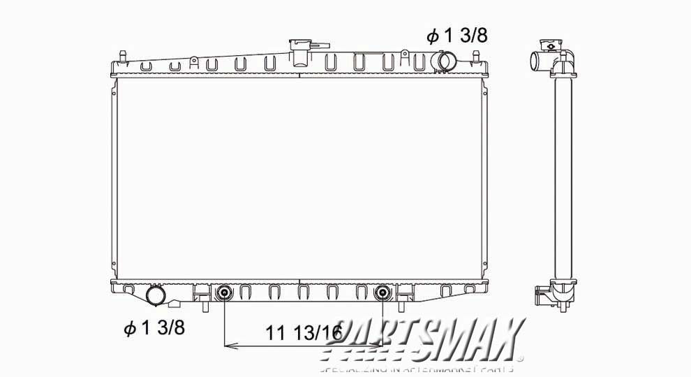 3010 | 1993-1997 NISSAN ALTIMA Radiator assembly w/auto trans | NI3010104|214600Z000