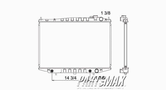 3010 | 2002-2004 NISSAN XTERRA Radiator assembly w/3.3L V6 engine; w/auto trans; w/o supercharger | NI3010110|214609Z000