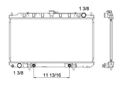 3010 | 2000-2006 NISSAN SENTRA Radiator assembly w/auto trans; w/2.0L engine | NI3010136|214606M200