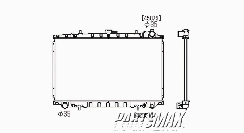 3010 | 2002-2006 NISSAN ALTIMA Radiator assembly w/3.5L V6 engine; w/auto trans | NI3010190|214608J100