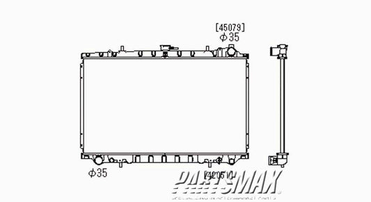 3010 | 2002-2006 NISSAN ALTIMA Radiator assembly w/3.5L V6 engine; w/auto trans | NI3010190|214608J100