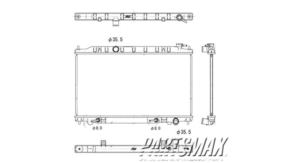 3010 | 2007-2008 NISSAN MAXIMA Radiator assembly  | NI3010213|21460ZK30A