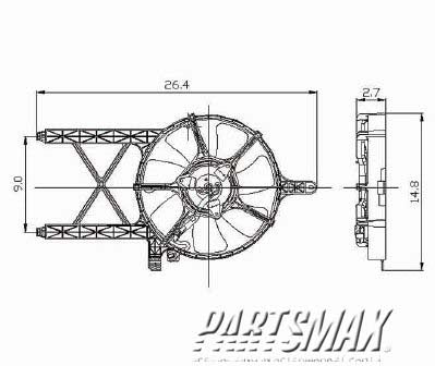 3020 | 2005-2006 NISSAN FRONTIER Air conditioning condenser/fan assy w/4.0L | NI3020100|92120EA200