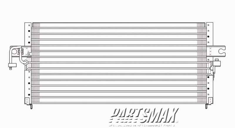 3030 | 1995-1997 NISSAN SENTRA Air conditioning condenser USA built | NI3030119|921104B001