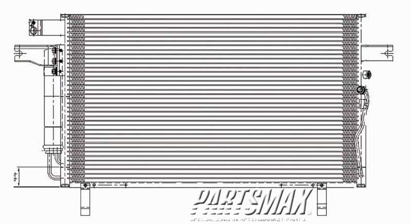 2910 | 2001-2004 NISSAN PATHFINDER Air conditioning condenser all | NI3030154|921004W011