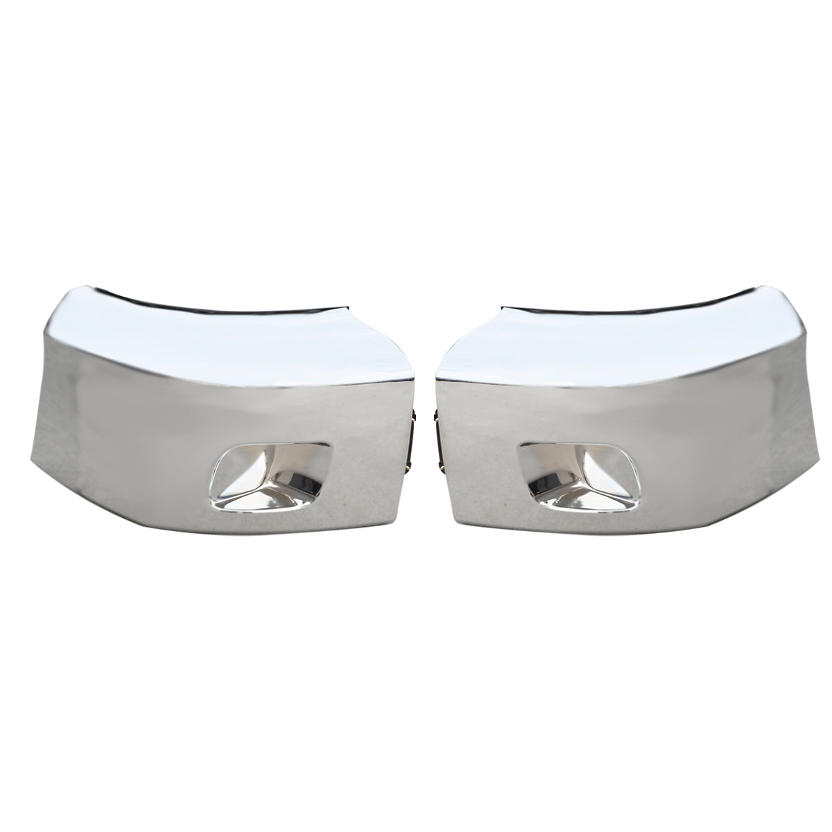 | 2012-2024 PETERBILT 579 LT BUMPER CORNER W/O FOG LAMP HOLE CHROME | PBT1016102|