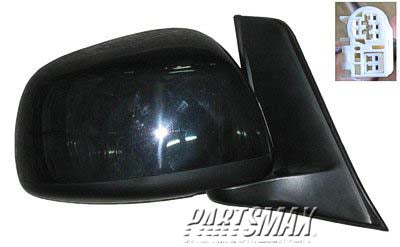 1321 | 2007-2013 SUZUKI SX4 RT Mirror outside rear view Power; Non-Heated; Black (Code ZJ3) | SZ1321112|8471080JA0
