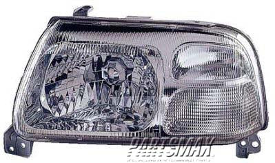 2502 | 1999-2005 SUZUKI GRAND VITARA LT Headlamp assy composite w/o bulbs or sockets; w/bright bezel | SZ2502104|3532065D01