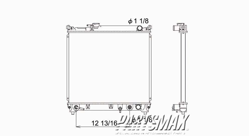 3010 | 1989-1998 SUZUKI SIDEKICK Radiator assembly w/1.3L & 1.6L 16-valve engines; w/manual trans; 2dr SUV | SZ3010112|1770061A41