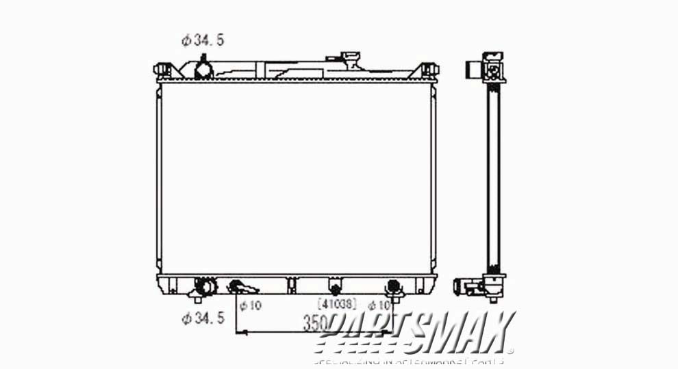 3010 | 2002-2005 SUZUKI GRAND VITARA Radiator assembly w/V6 engine; w/auto trans | SZ3010121|1770052D11