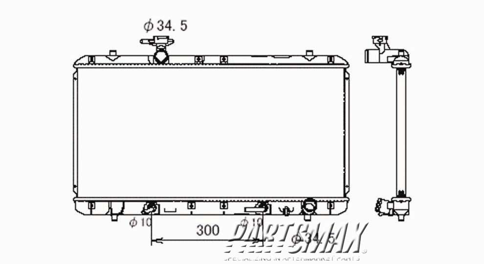 3010 | 2002-2007 SUZUKI AERIO Radiator assembly w/auto trans | SZ3010133|1770054G20