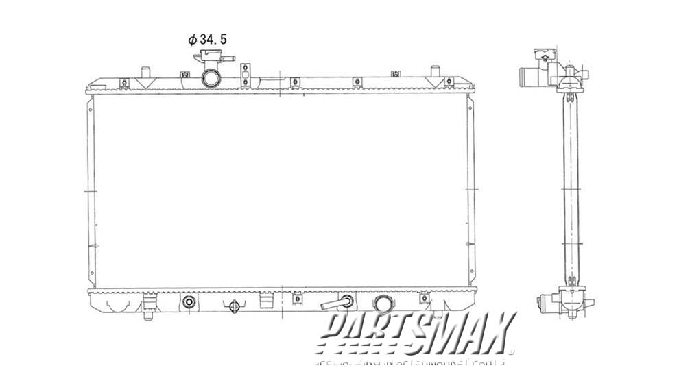 3010 | 2007-2009 SUZUKI SX4 Radiator assembly w/automatic transmission | SZ3010138|1770080J10