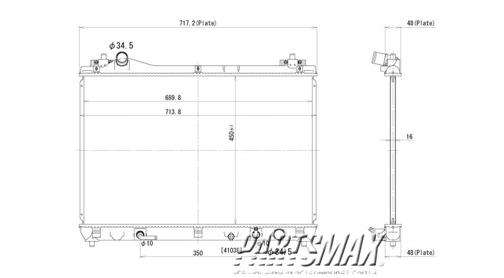 2870 | 2006-2010 SUZUKI GRAND VITARA Radiator assembly Auto Trans | SZ3010139|1770066J10