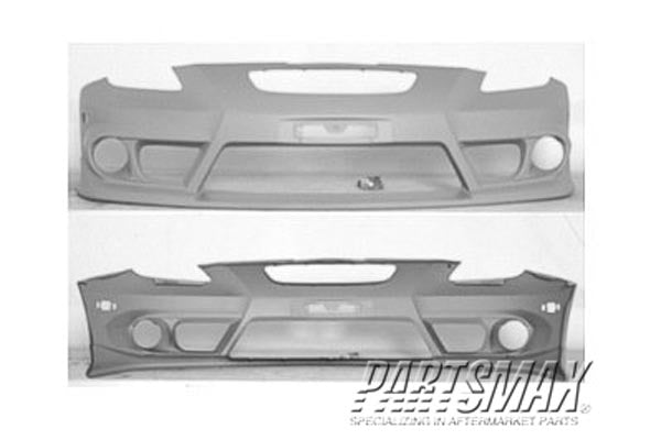 250 | 2002-2004 TOYOTA CELICA Front bumper cover w/Action package; prime | TO1000265|0816420830
