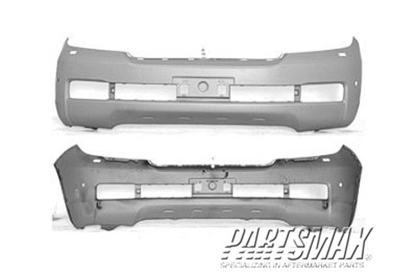 250 | 2008-2011 TOYOTA LAND CRUISER Front bumper cover w/Parking Sensors; w/Headlamp Washer; prime | TO1000341|5211960990