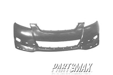 1000 | 2009-2010 TOYOTA MATRIX Front bumper cover w/ Spoiler Holes; Prime; Black | TO1000345|5211902995